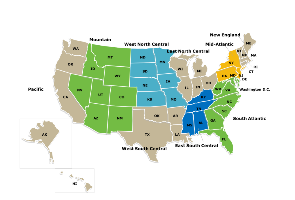 United_States_of_America_State_Map